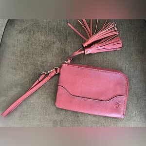 FRYE Shiloh Leather Wristlet Clutch Brown Wallet